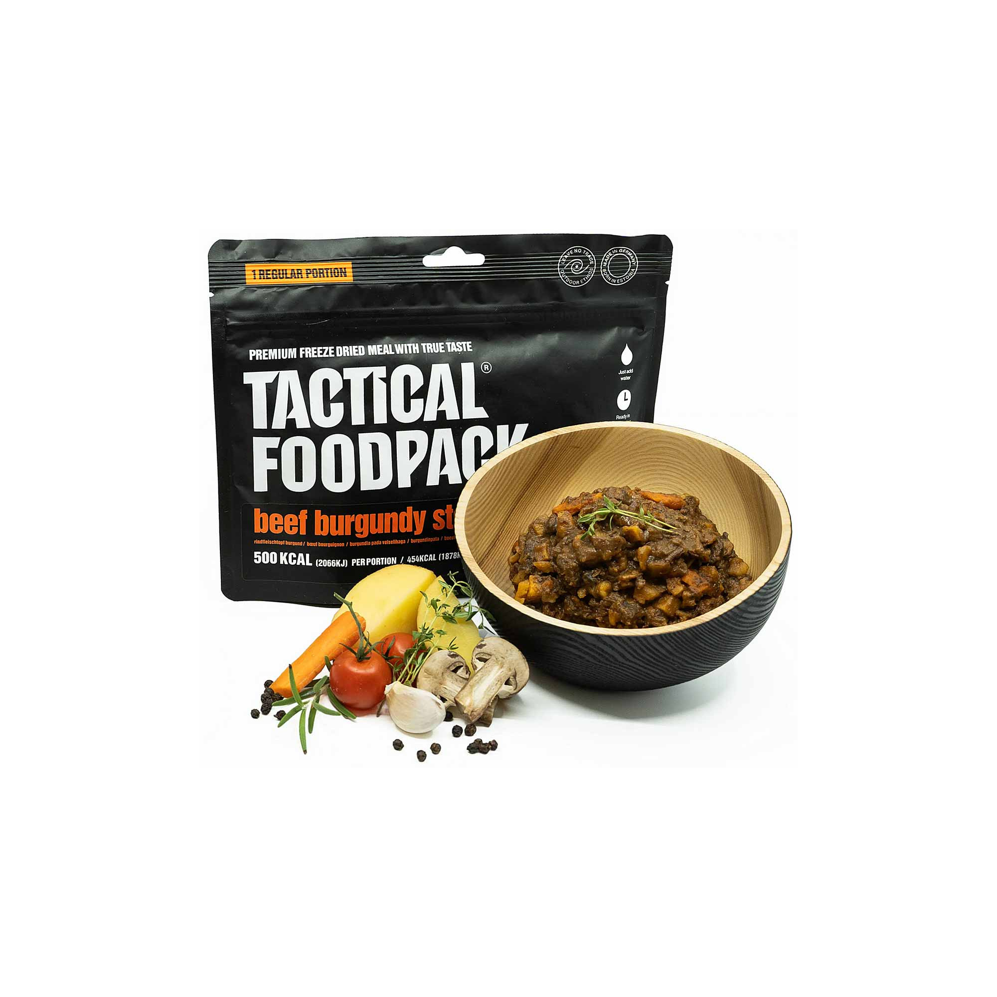 Bustina tattica FoodPack di manzo Bourguignon liofilizzato 4744698010724