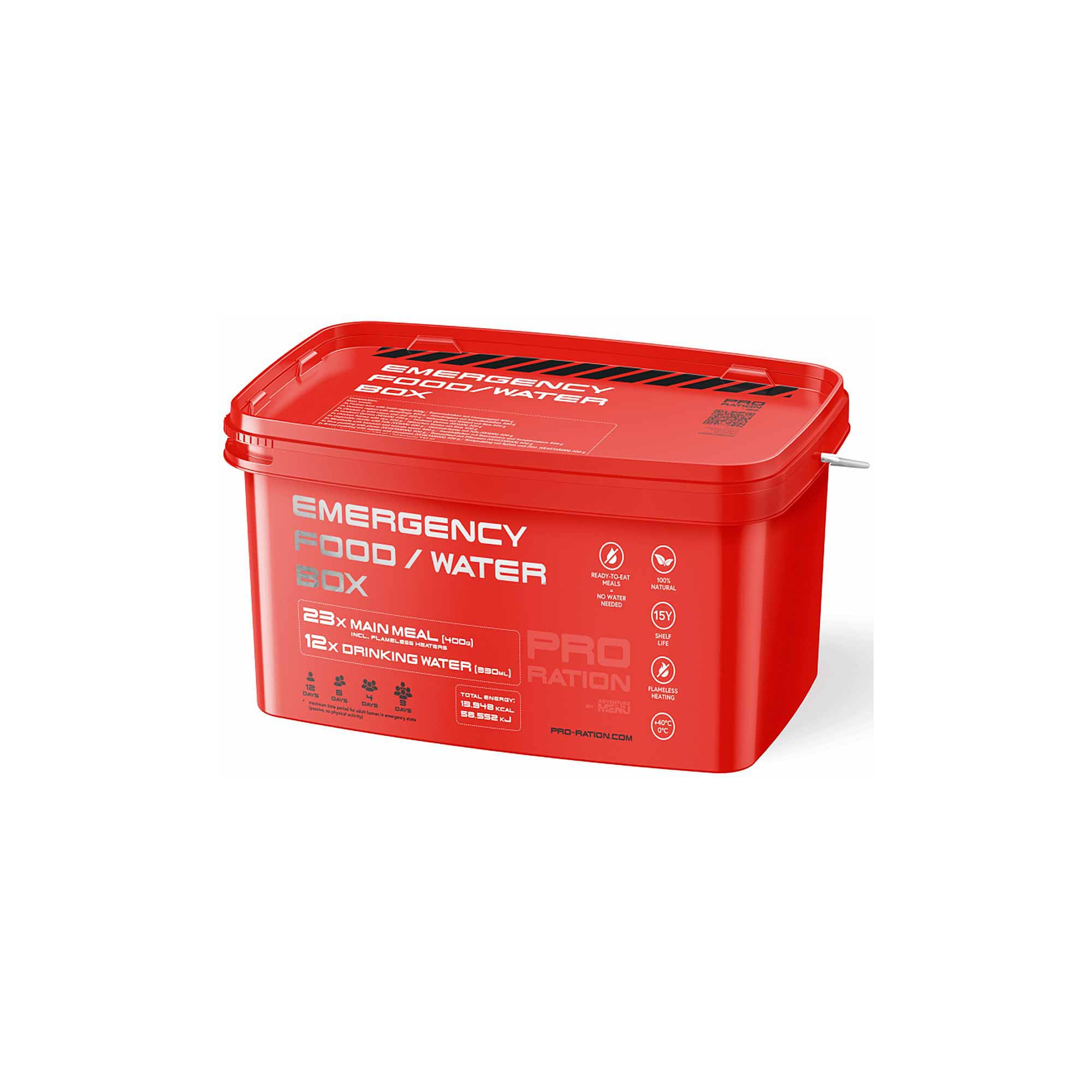 Notfall-Lebensmittel-Wasser-Box