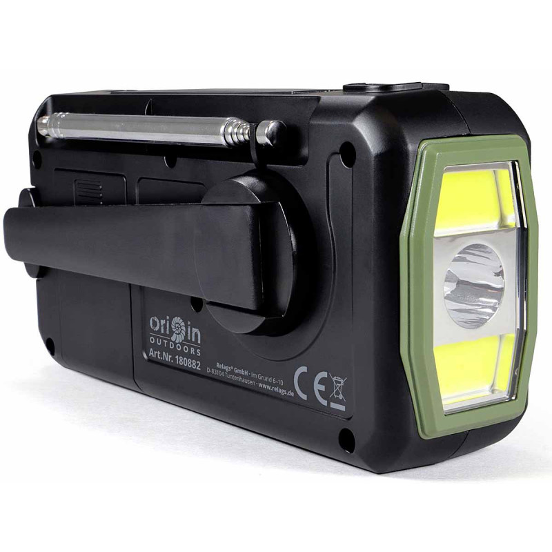 Lampe Poche Manivelle Lampe Torche Dynamo à Manivelle Et Solaire - Rechargeable Sans Pile, LED Puissante | Pour Camping, Randonnée, Urgence Lampe Torche Solaire Manivelle