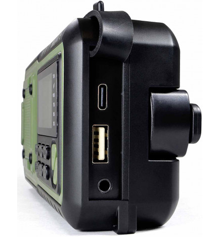 Radio d'urgence Solaire Dynamo USB de dos connexion 4021504288455