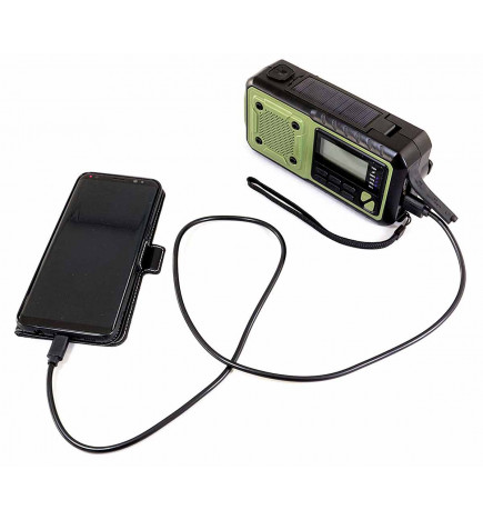 Radio d'urgence Solaire Dynamo USB chargeur 4021504288455