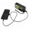 Radio de emergencia USB con dinamo solar