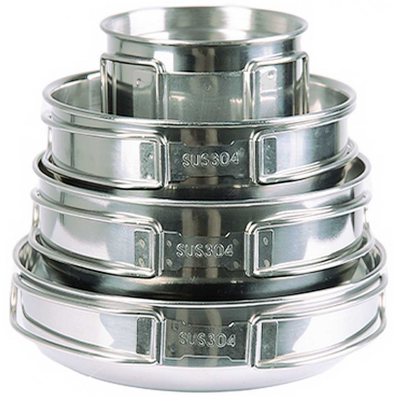 Gavetta da bivacco in acciaio inox da 5 pezzi 4046872421655