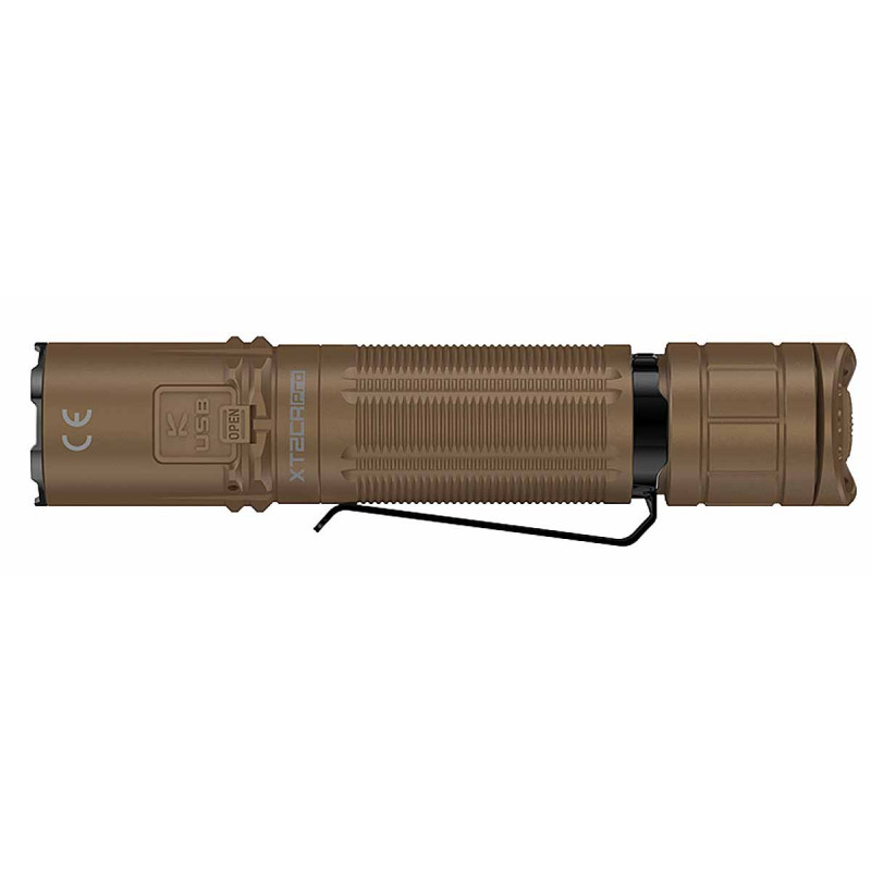KLARUS XT2CR Pro 2100 lumens Tactique Lampe de Poche Rechargeable Ultra lumineuse,LED lampe torche étanche pour camping en plein, avec Holster (XT2CR Pro