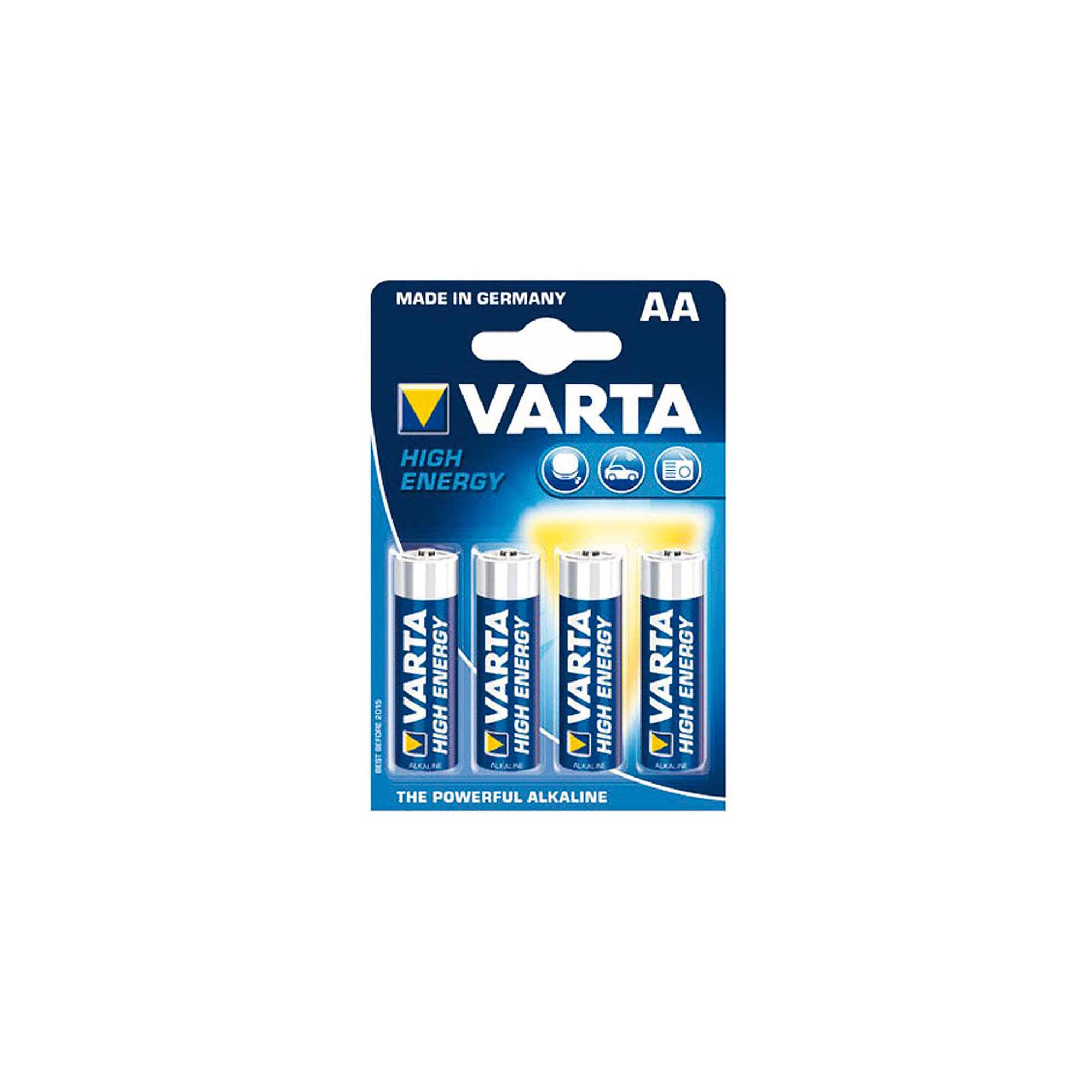 Confezione da 4 batterie alcaline Varta AA LR06 da 1,5 V
