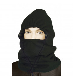 Cagoule Polaire Hiver Multifonction – Bonnet + Echarpe + Cache Cou Homme  Femme – Vêtement pour Froid Extreme, Noir, Taille unique : : Mode