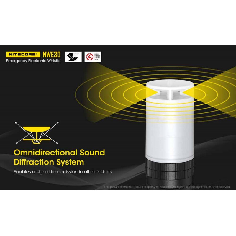 Apito de Emergência Eletrónico NiteCore NWE30 6952506406128 Apito de Emergência Eletrónico NiteCore NWE30 6952506406128