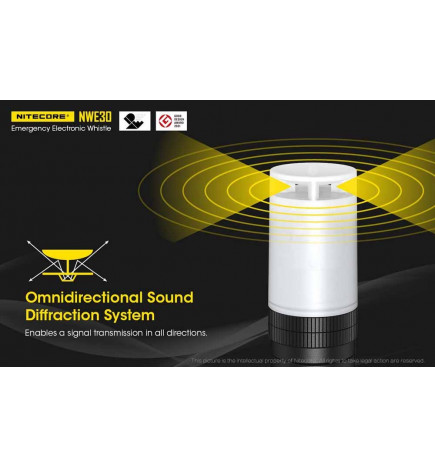 NiteCore NWE30 Emergency Electronic Beacon Whistle 6952506406128