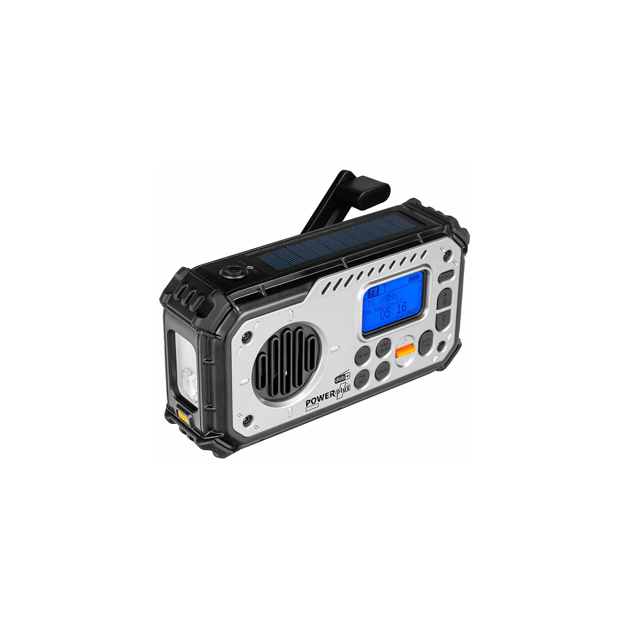 Radio de emergencia solar con dinamo USB Power Plus Bison con DAB 8717853706127 Radio de emergencia solar con dinamo USB Power Plus Bison con DAB 8717853706127