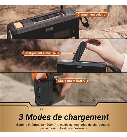 USB-Dynamo-Solarradio für Notfälle