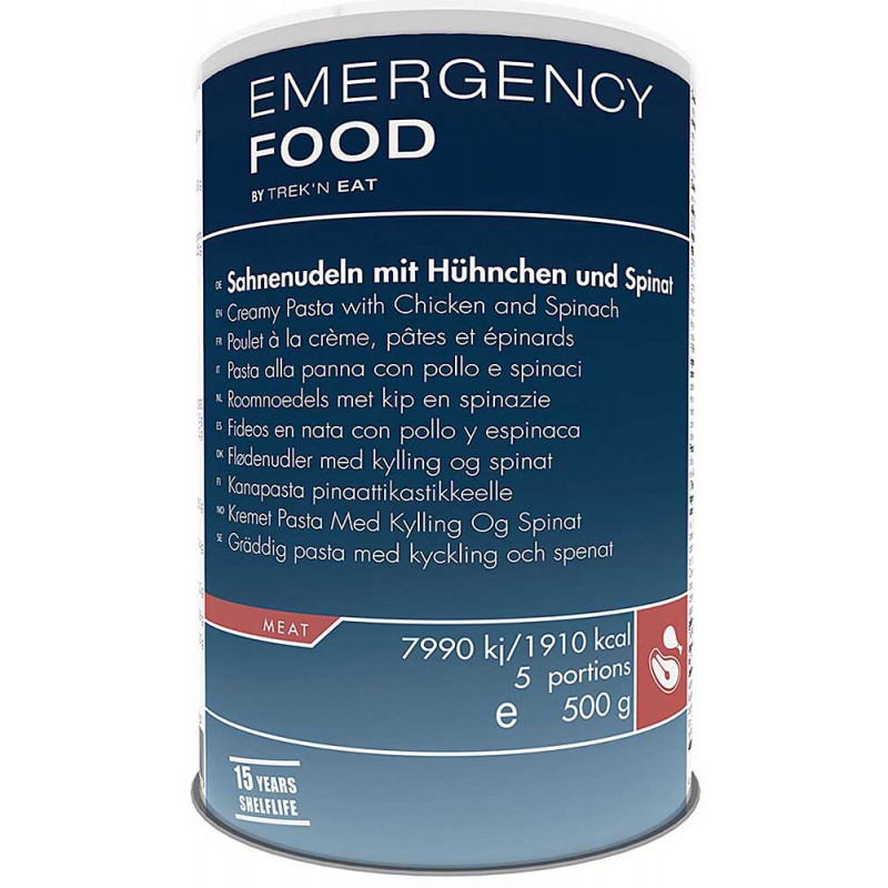 Notnahrungsmittel: Hähnchen, Nudeln und Spinat 4015753723010 Notnahrungsmittel: Hähnchen, Nudeln und Spinat 4015753723010