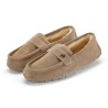 Pantufas Mocassim Denver de Pele de Carneiro