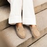 Pantufas Mocassim Denver de Pele de Carneiro