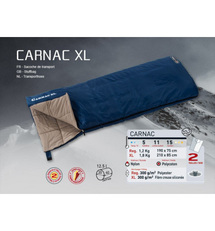 寝袋 カルナック XL ブルー WILSA