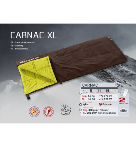 Carnac XL chocolate sleeping bag WILSA