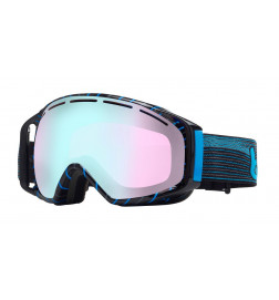 Masque de ski Gravity Black & Blue Waves
