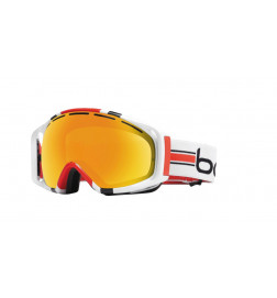 Masque de ski Gravity White & Orange Stripes