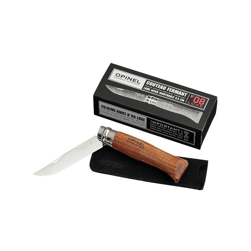 Opinel N° 8 - Traditional knife with stainless steel blade and rotating  ferrule - Les Opinel - Inuka
