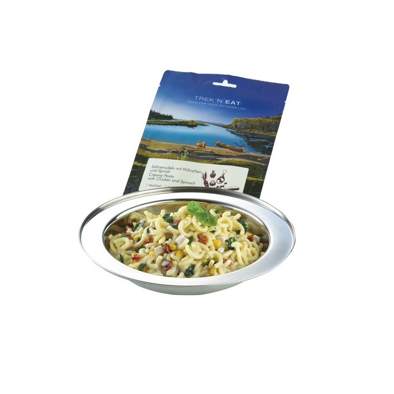 Pollo con nata, pasta y espinacas TREK'N EAT