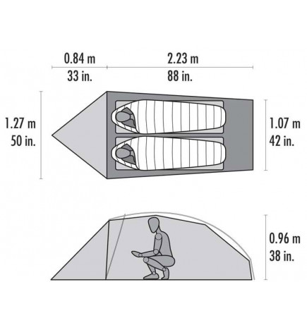 Tente légère Nook 2 personnes MSR