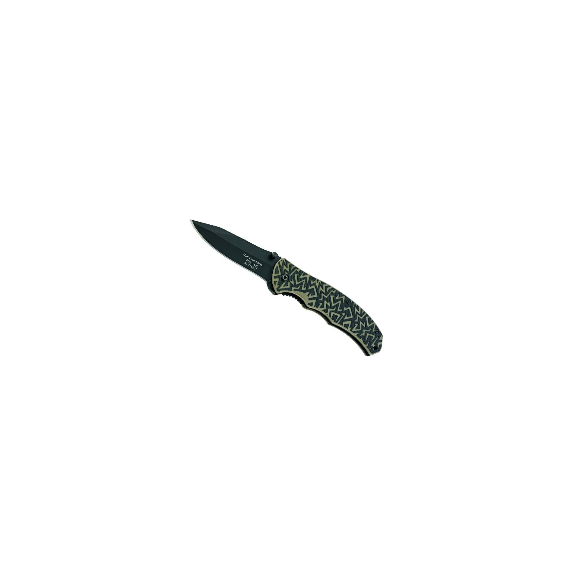 Couteau Herbertz G10 Noir/Kaki 11,5 cm