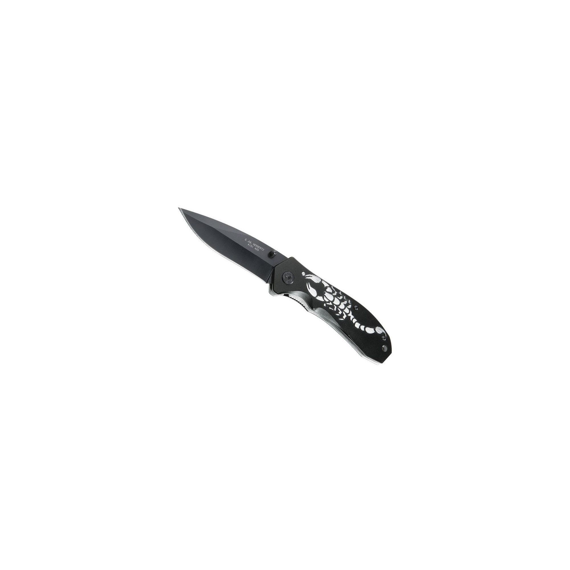 Couteau Herbertz Alu Noir Décoré 11 cm Inox