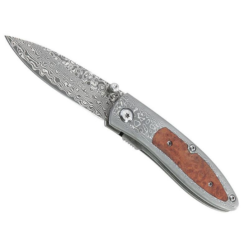 Couteau Herbertz Bois de Racine 9 cm Damas Inox
