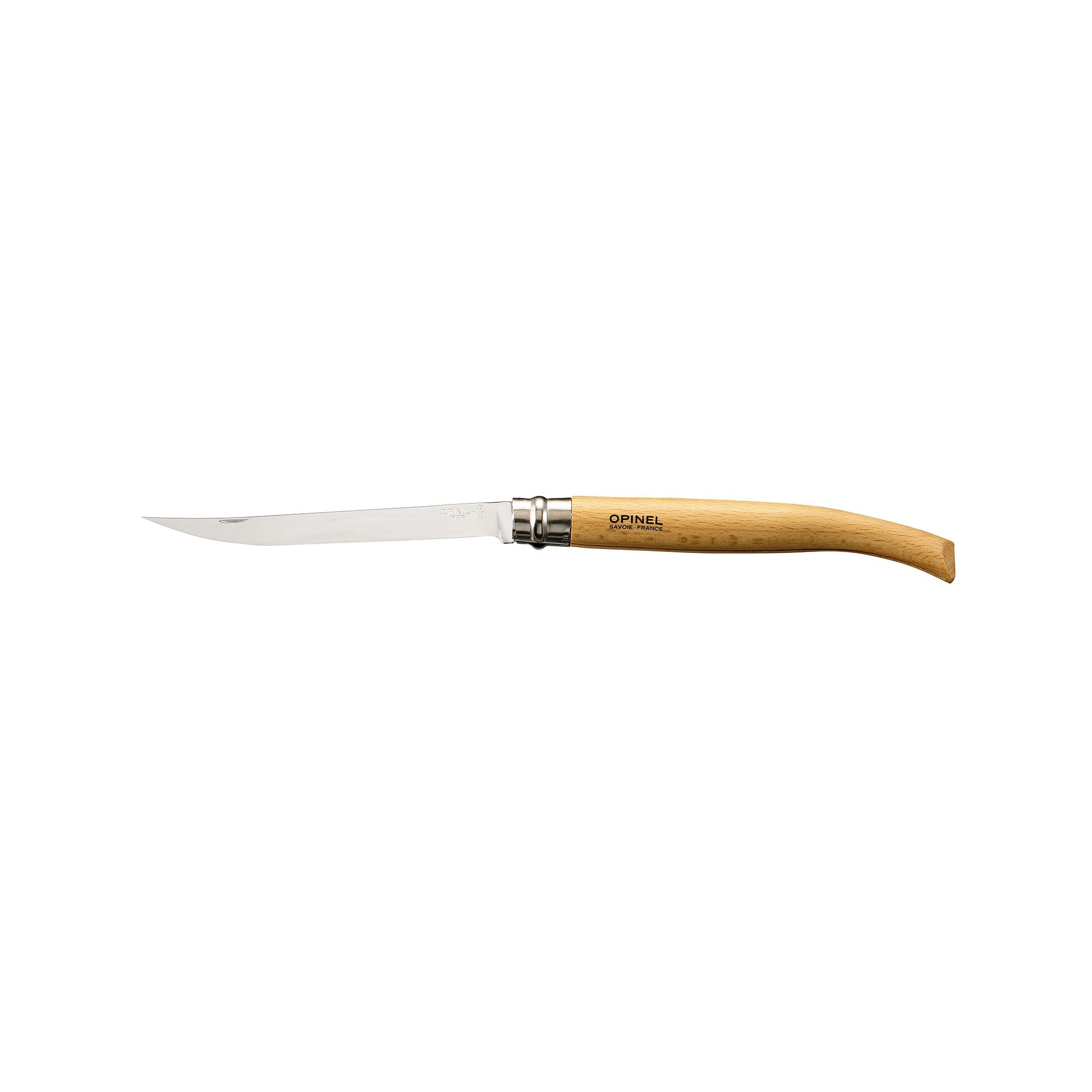 Opinel - Couteau lame effilée manche hêtre N°10 : Couteau outdoor