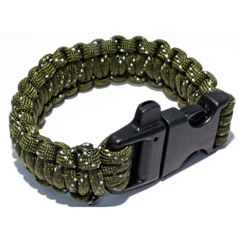 Bracelet paracord et sifflet de survie