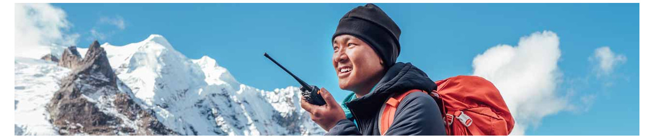 Talkie Walkie und Radio im Freien