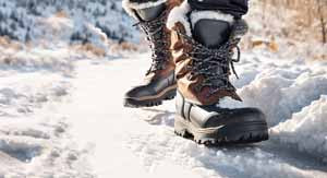 Bottes De Neige Profondes Sur Neige épaisse En Hiver Froid, Belles  Chaussures Pour Rester Au Chaud